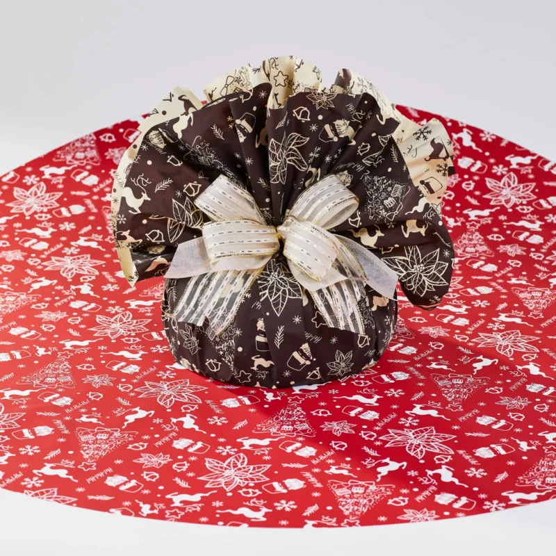 Cerchi carta regalo Happy Christmas 98cm riciclabili Italpak per bar e pasticcerie