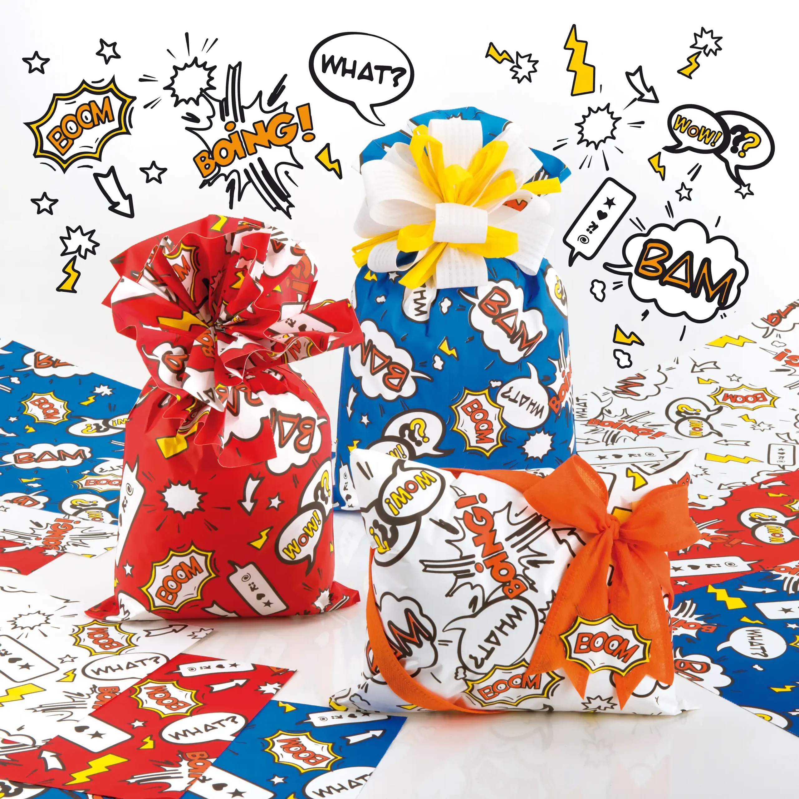 sacchetti regalo con fumetti