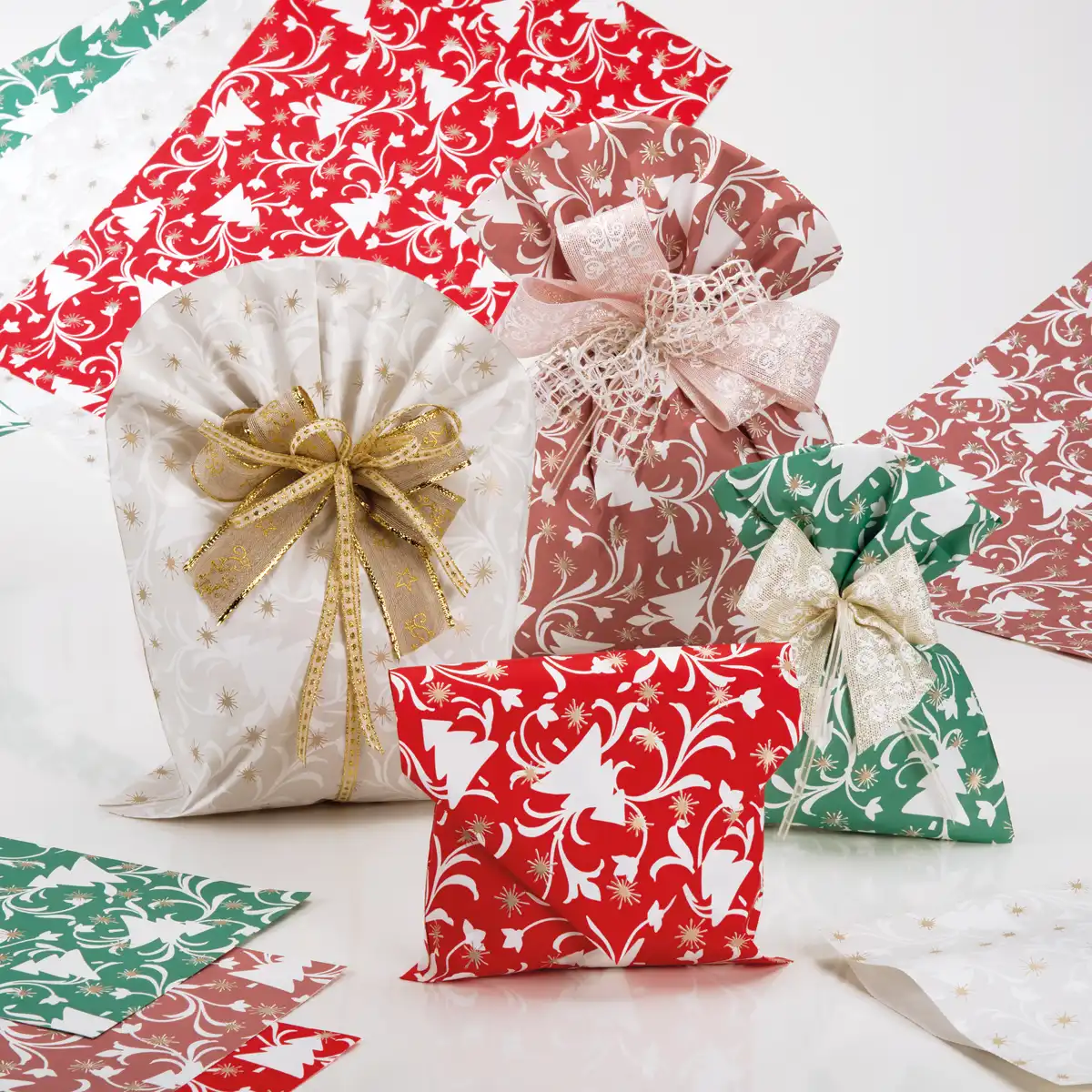 Sacchetti regalo alberi natale